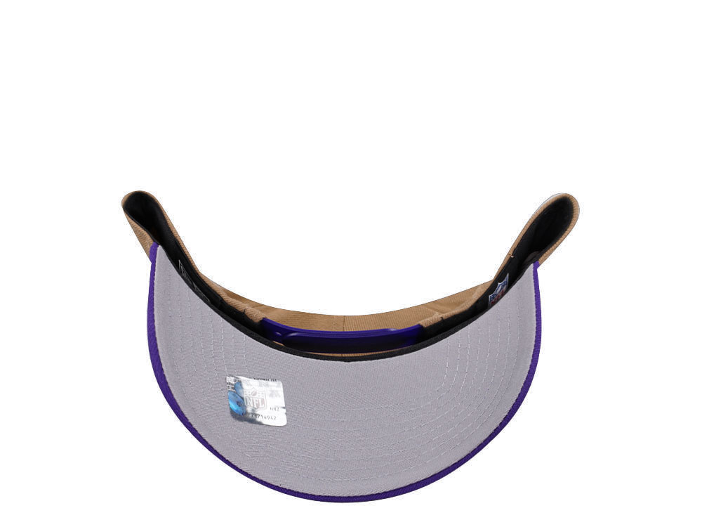 New Era Minnesota Vikings Khaki Two Tone Edition 9Forty A Frame Snapback Gorra
