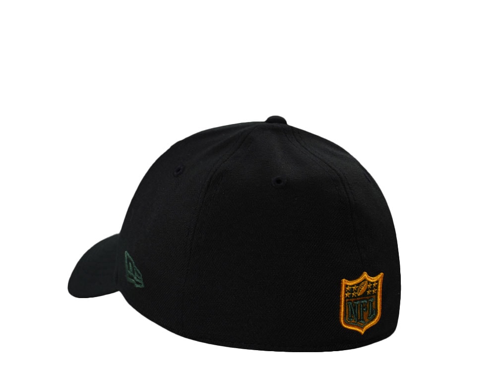 New Era Green Bay Packers Black Classic Edition 39Thirty Stretch Fit Gorra