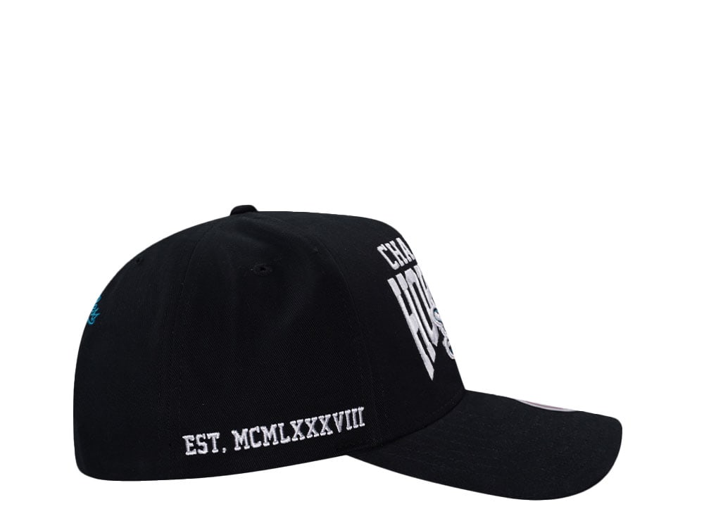 Mitchell & Ness Charlotte Hornets Black Pro Pinch Fit Snapback Gorra