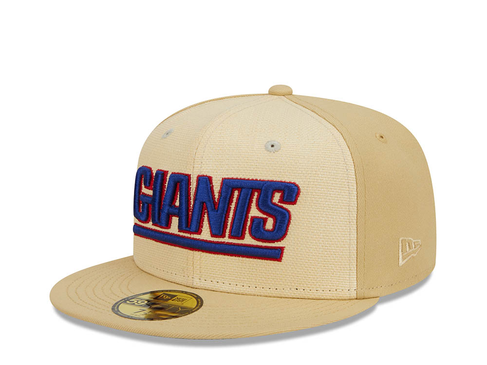 New Era New York Giants Pro Bowl 1986 Raffia Front Vegas Gold Edition 59Fifty Fitted Gorra