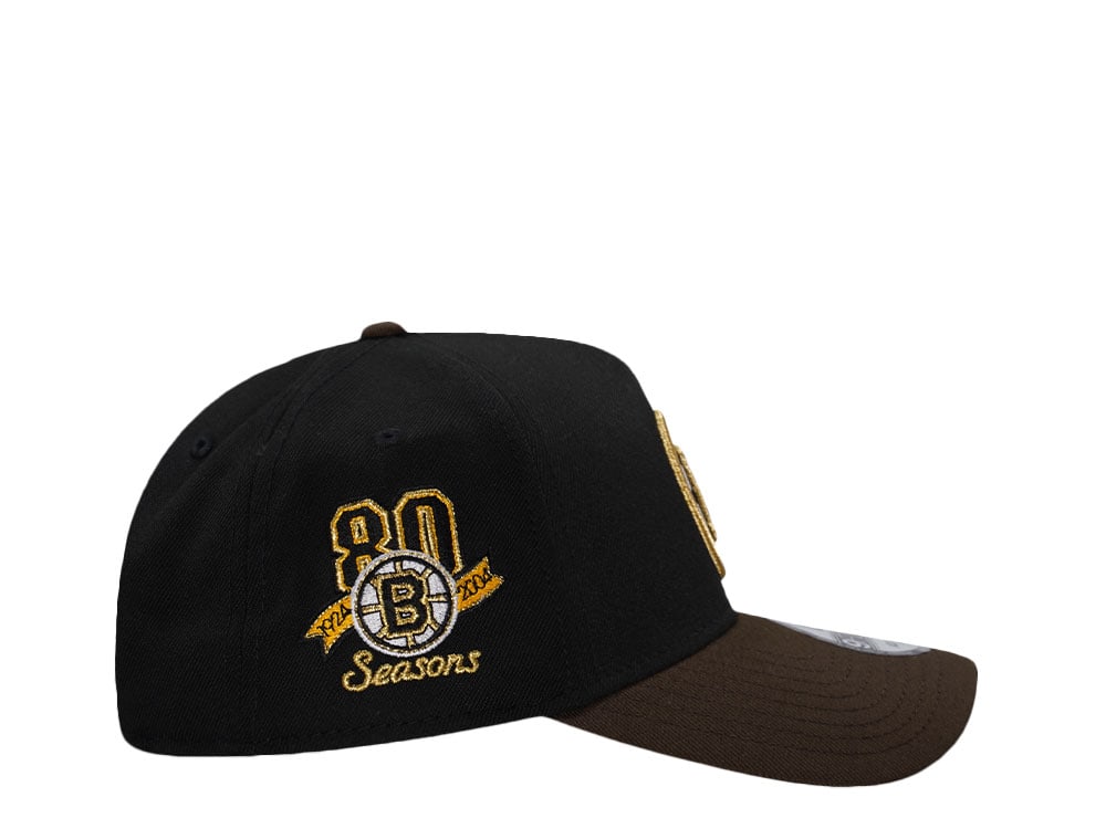 New Era Boston Bruins 80 Seasons Black Two Tone Edition 9Forty A Frame Snapback Gorra