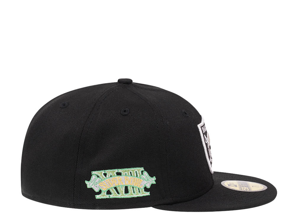 New Era Las Vegas Raiders Citruspop Patch Super Bowl XVIII 59fifty Fitted Gorra
