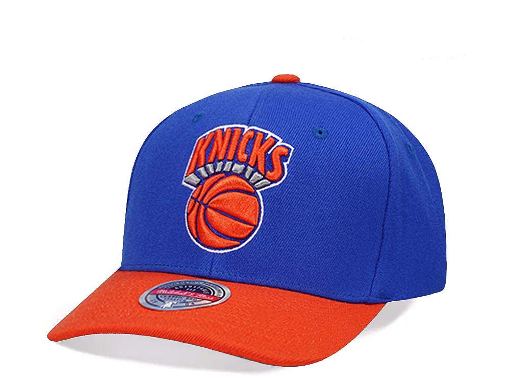 Mitchell & Ness New York Knicks Team Two Tone 2.0 Hardwood Classic Red Flex Snapback Gorra