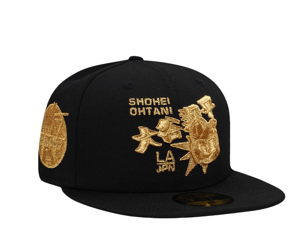 New Era Los Angeles Dodgers Ohtani 24K Gold Black Prime Edition 59Fifty Fitted Gorra
