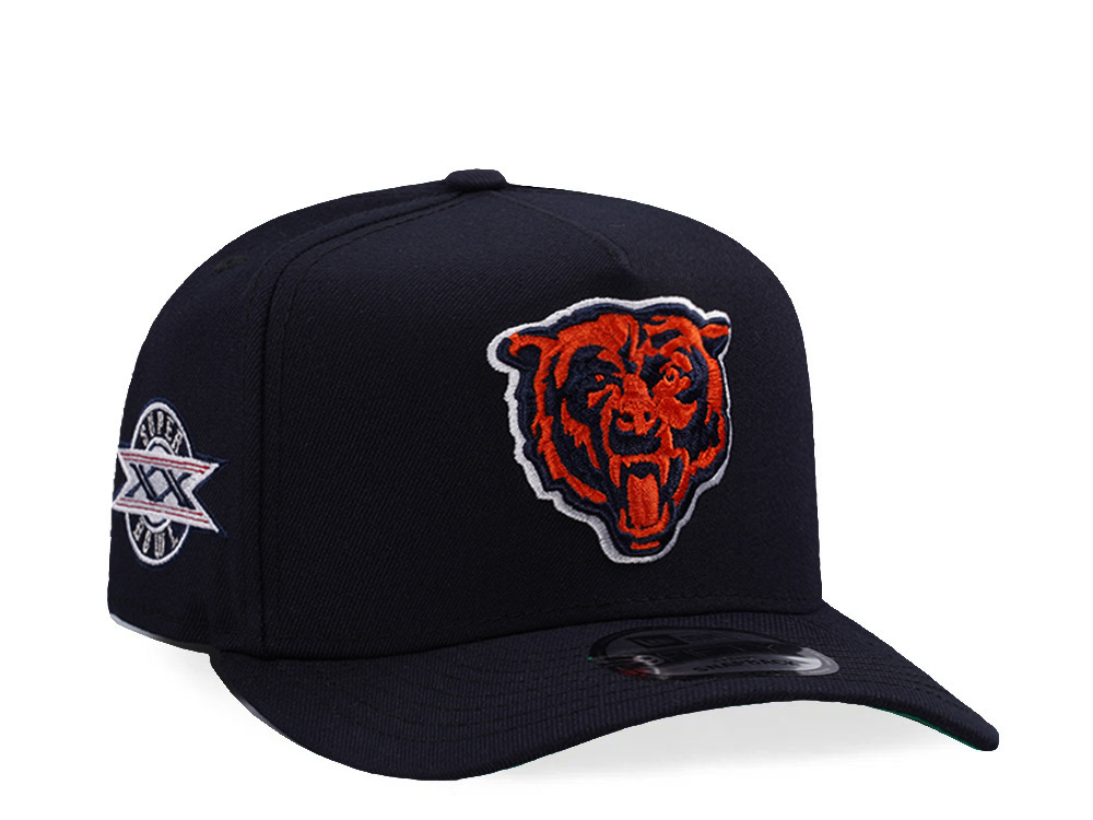 New Era Chicago Bears Super Bowl XX Navy Prime Edition 9Fifty A Frame Snapback Gorra
