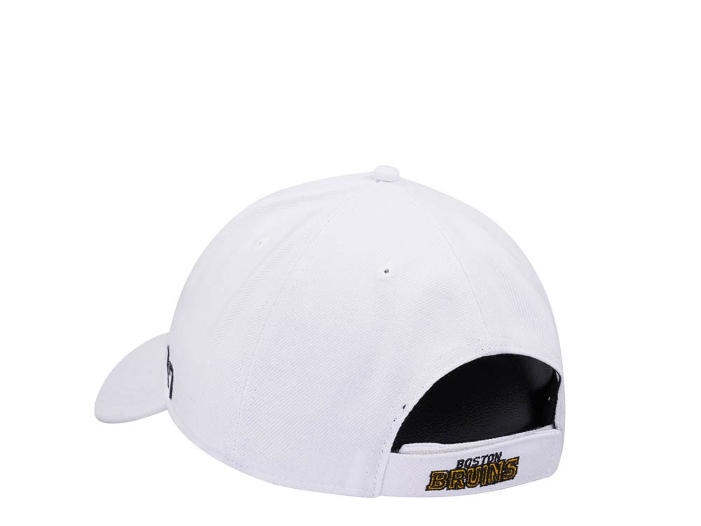 47Brand Boston Bruins White MVP Snapback Gorra