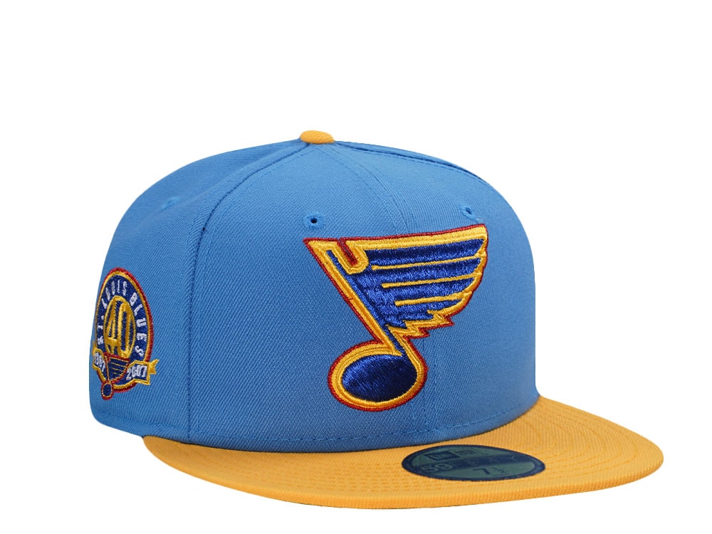 New Era St. Louis Blues 40th Anniversary Blue Two Tone Edition 59Fifty Fitted Gorra