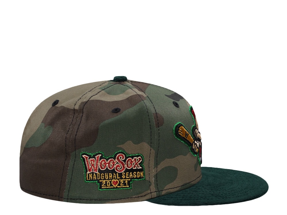 New Era Worcester Red Sox Inaugural Season 2021 Camo Two Tone Edition 59Fifty Fitted Gorra