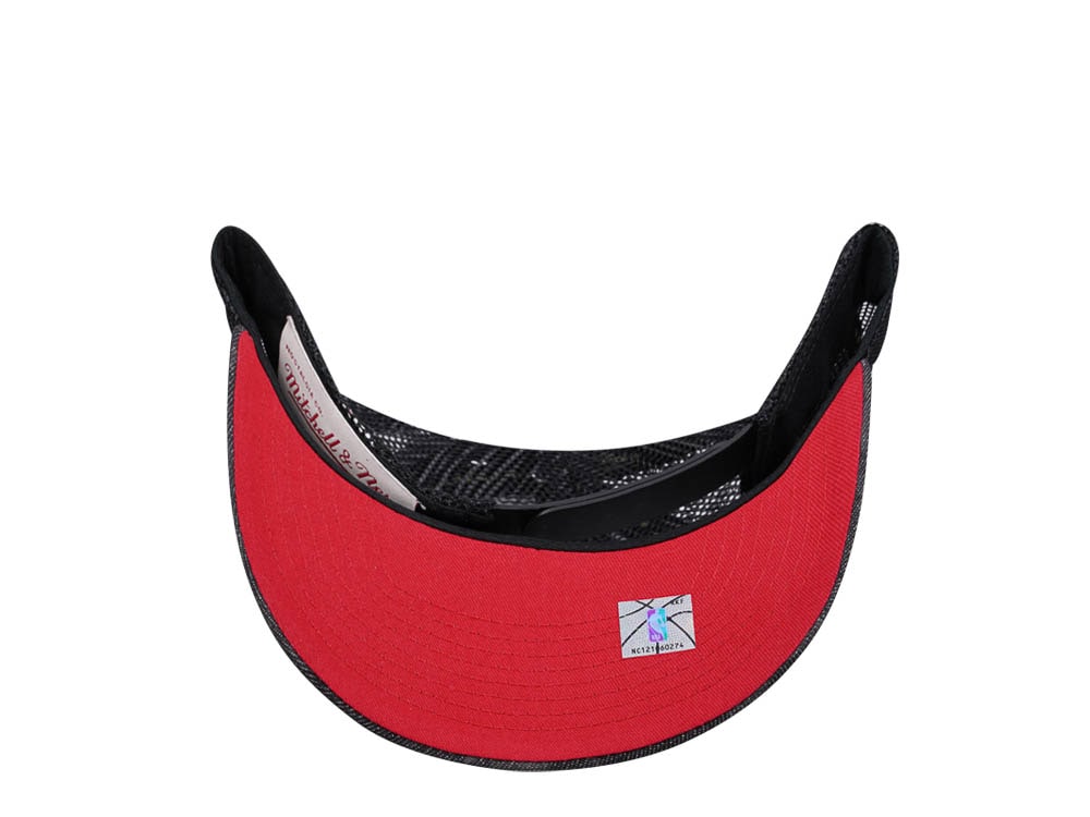 Mitchell & Ness Atlanta Hawks Burnt Ends Black Trucker Snapback Gorra