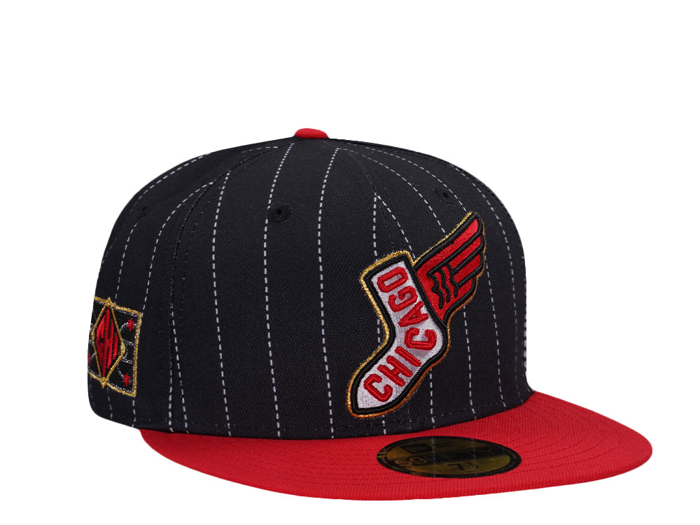 New Era Chicago White Sox Pinstripe Black Two Tone Edition 59Fifty Fitted Gorra