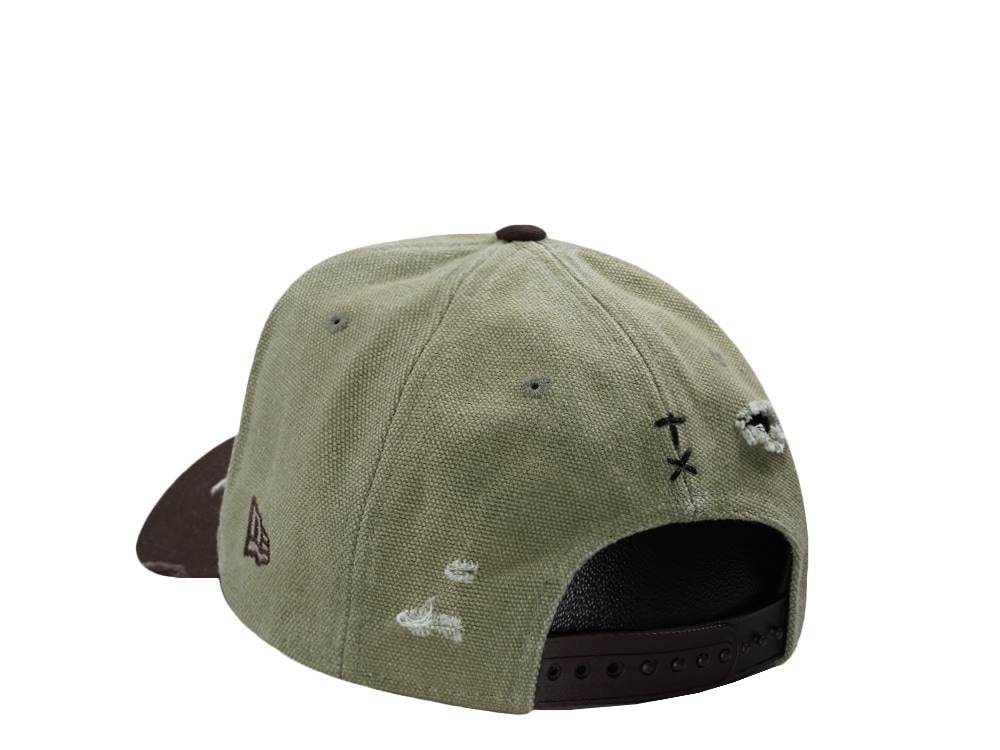 New Era Anaheim Ducks 10th Anniversary Washed Canvas Rifle Green Two Tone Edition 9Forty A Frame Snapback Gorra