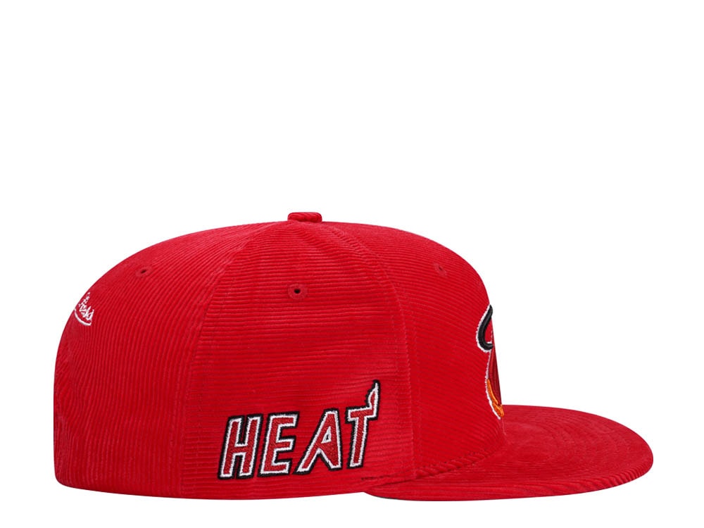 Mitchell & Ness Miami Heat Red Cord Hardwood Classic Snapback Gorra