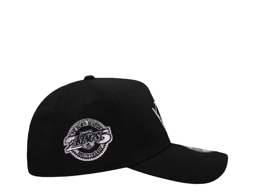 New Era Los Angeles Kings 25th Anniversary Metallic Black Edition 9Forty A Frame Snapback Gorra