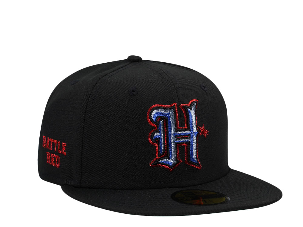 New Era Houston Texans Battle Red Black Metallic Edition 59Fifty Fitted Gorra