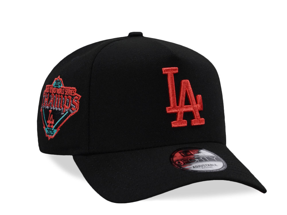 New Era Los Angeles Dodgers Back To Back World Series Champions Lava Black Prime Edition 9Forty A Frame Snapback Gorra