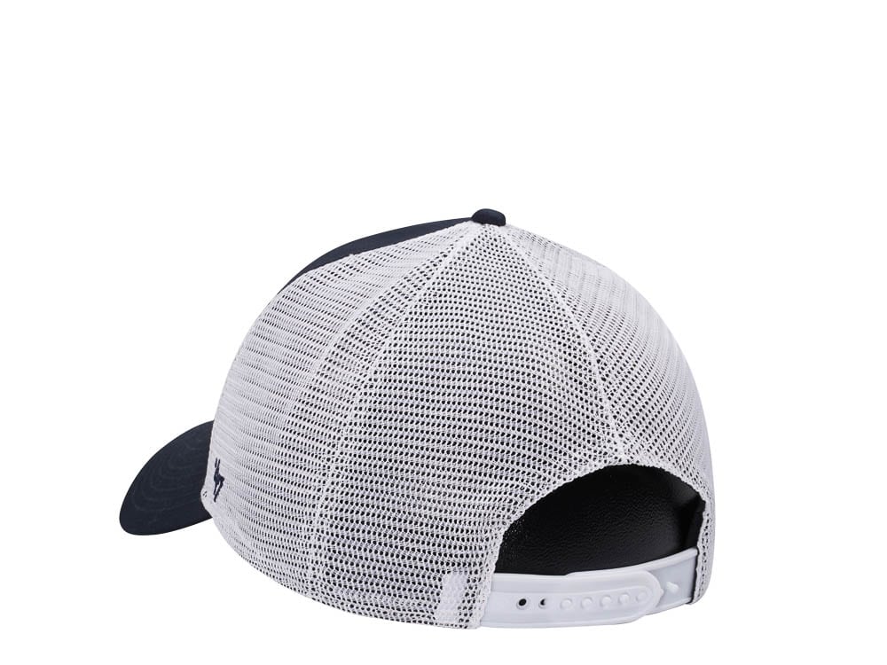 47Brand Cleveland Guardians Navy Branson Mesh All MVP Trucker Snapback Gorra