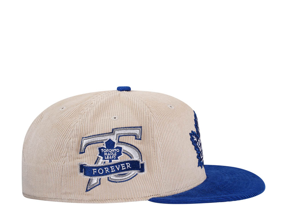 Mitchell & Ness Toronto Maple Leafs 75th Anniversary Two Tone Cord Edition Dynasty Fitted Gorra