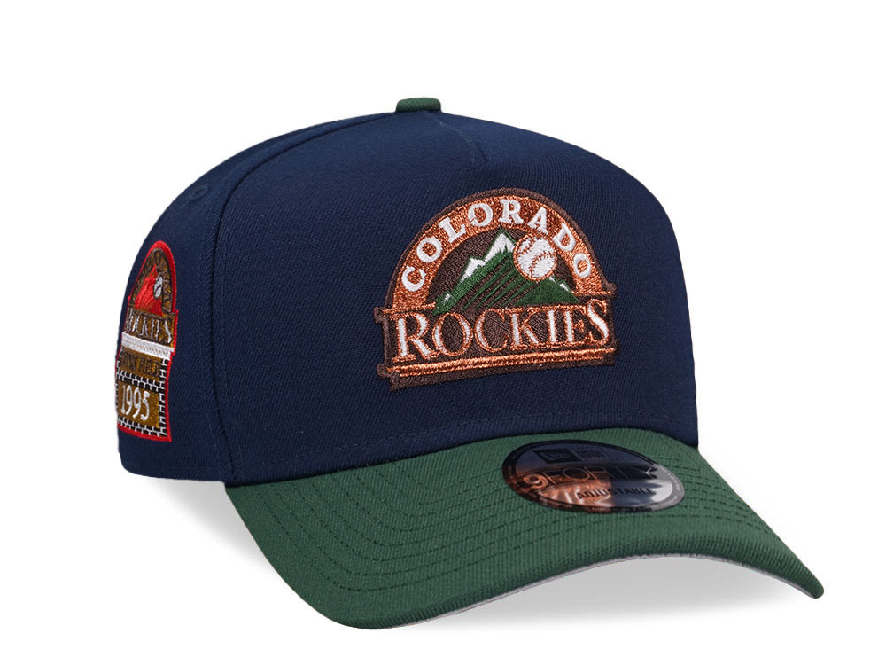 New Era Colorado Rockies Coors Field 1995 Ocean Copper Two Tone Edition 9Forty A Frame Snapback Gorra