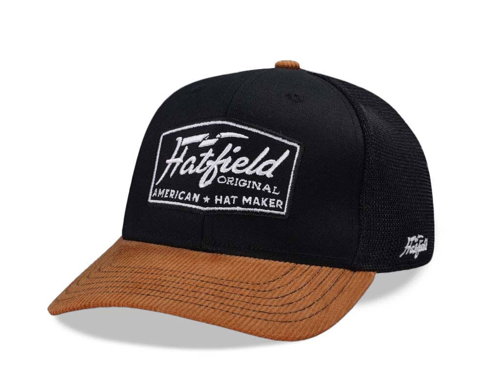 Hatfield Classic Original Black Brown Trucker Snapback Gorra
