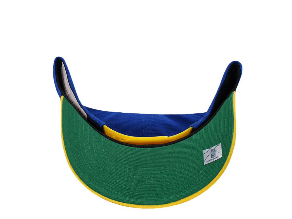 Mitchell & Ness Golden State Warriors Hardwood Classic Pro Crown Fit Blue Snapback Gorra