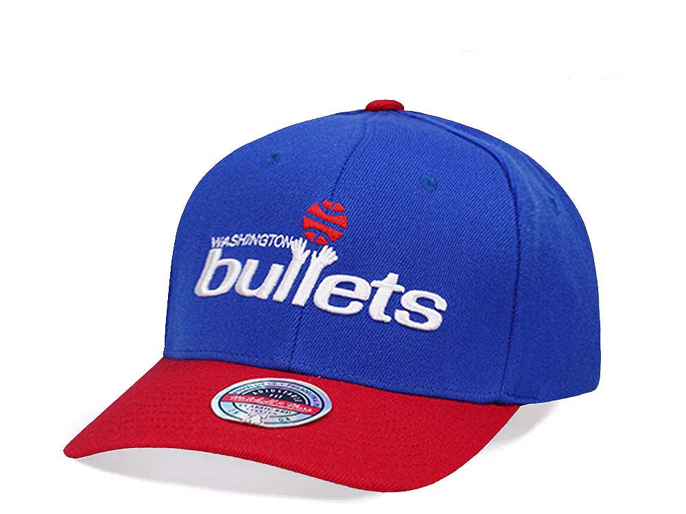 Mitchell & Ness Washington Bullets Team Two Tone 2.0 Hardwood Classic Red Flex Snapback Gorra