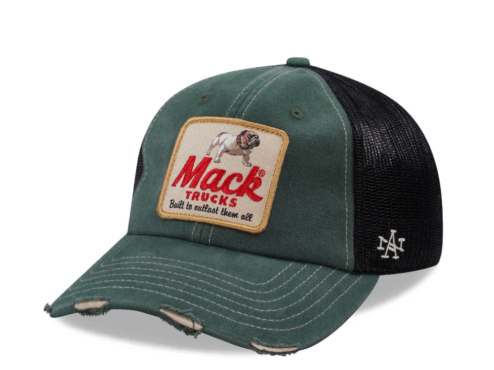 American Needle Mack Truck Orville Green Trucker Snapback Gorra