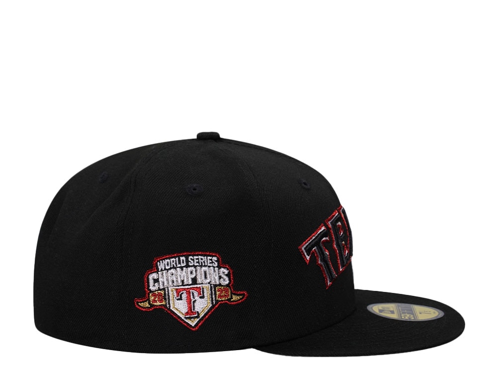 New Era Texas Rangers Horror Pack World Series 2023 Black Metallic Edition 59Fifty Fitted Gorra