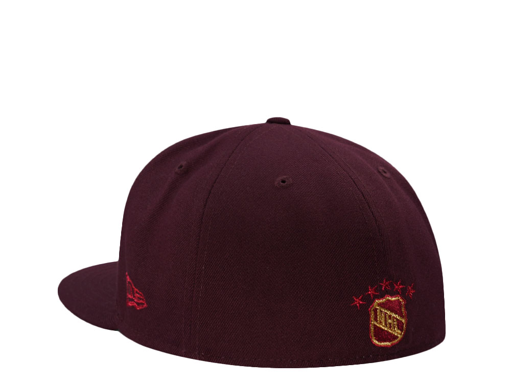 New Era Toronto Maple Leafs 50th Anniversary Maroon Throwback Edition 59Fifty Fitted Gorra