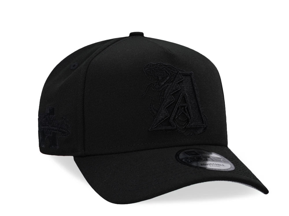 New Era Arizona Diamondbacks World Series Champions 2001 Black on Black 9Forty A Frame Snapback Gorra