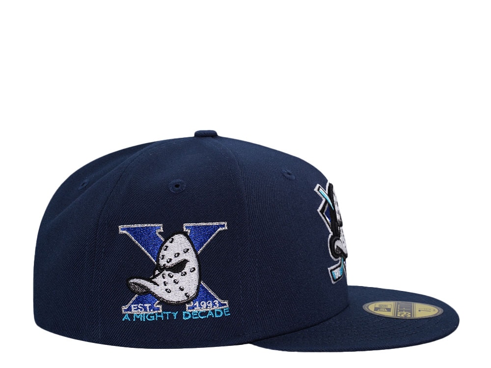 New Era Anaheim Ducks 10th Anniversary Ocean Metallic Prime Edition 59Fifty Fitted Gorra