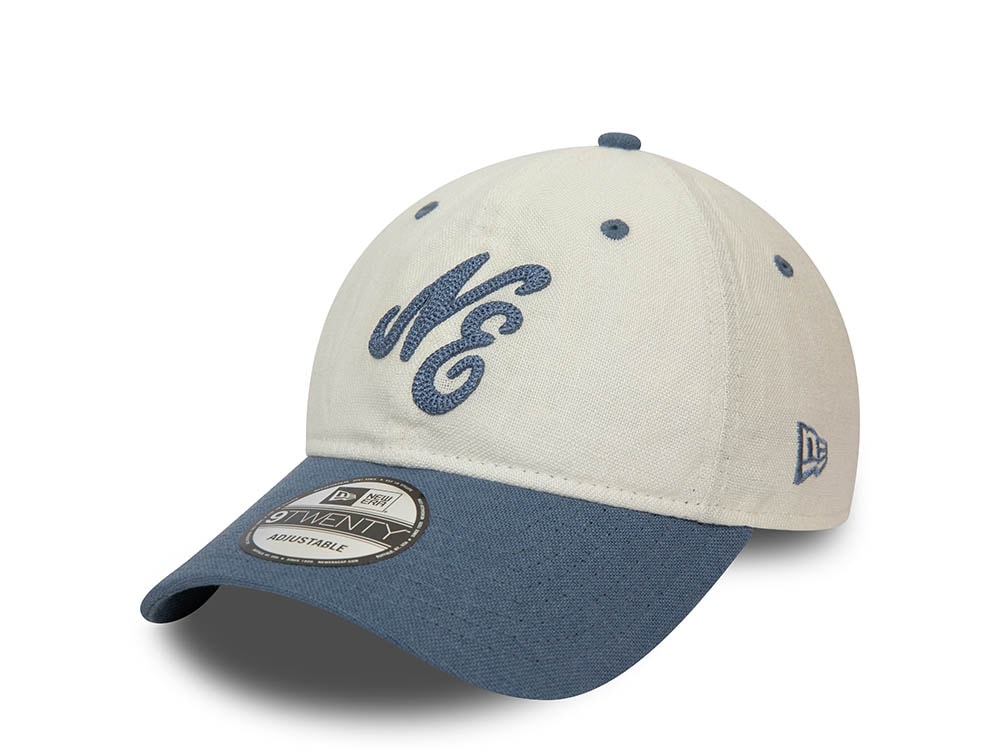 New Era Linen Script Blue 9Twenty Strapback Gorra
