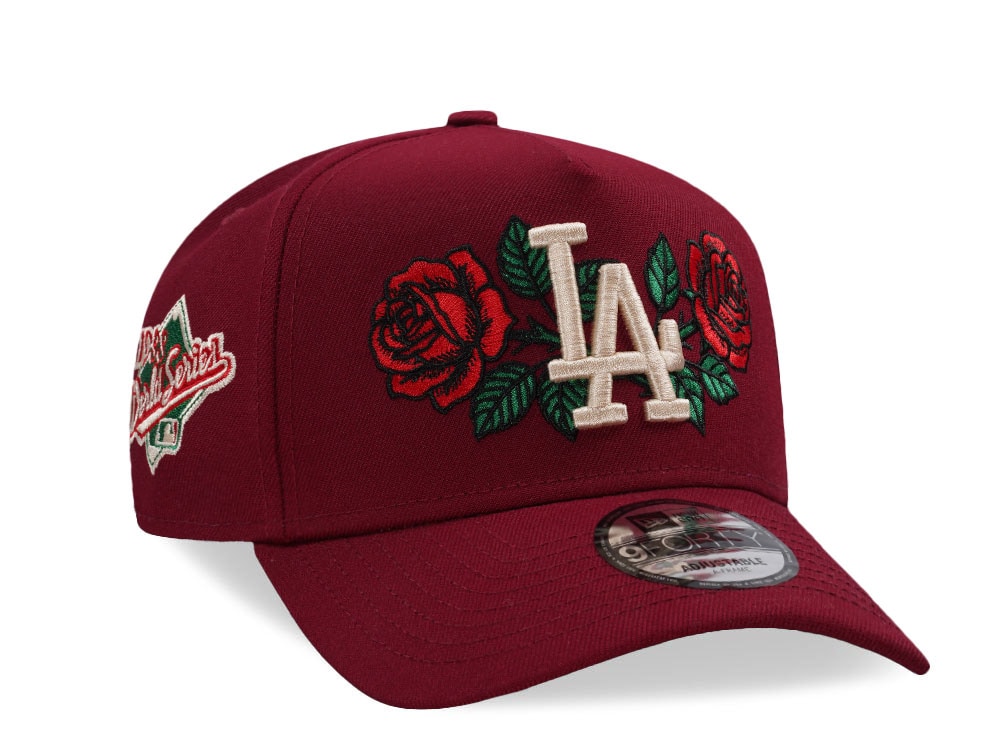 New Era Los Angeles Dodgers 1988 World Series Rose Edition 9Forty A Frame Snapback Gorra