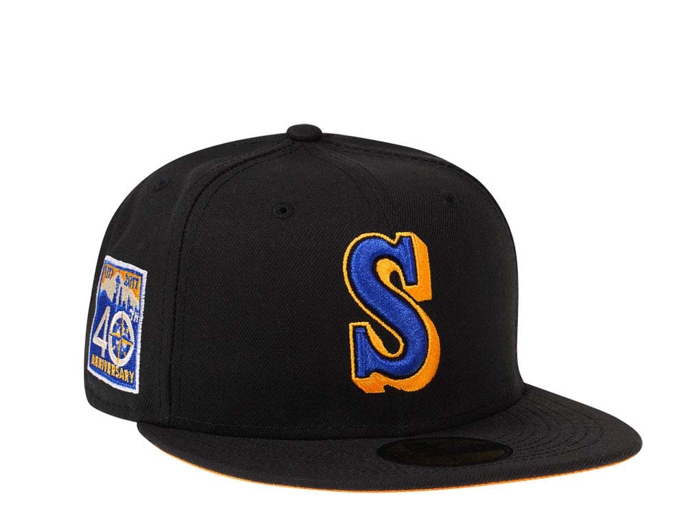 New Era Seattle Mariners 40th Anniversary Black Yellow Edition 59Fifty Fitted Gorra