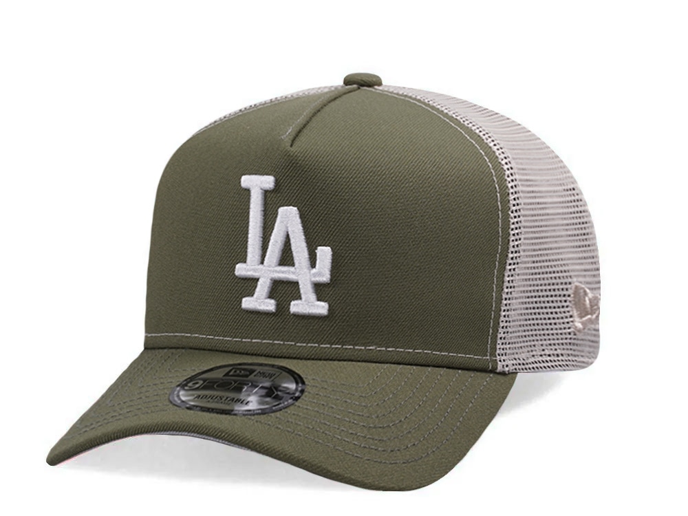 New Era Los Angeles Dodgers New Olive Prime Edition 9Forty A Frame Trucker Snapback Gorra