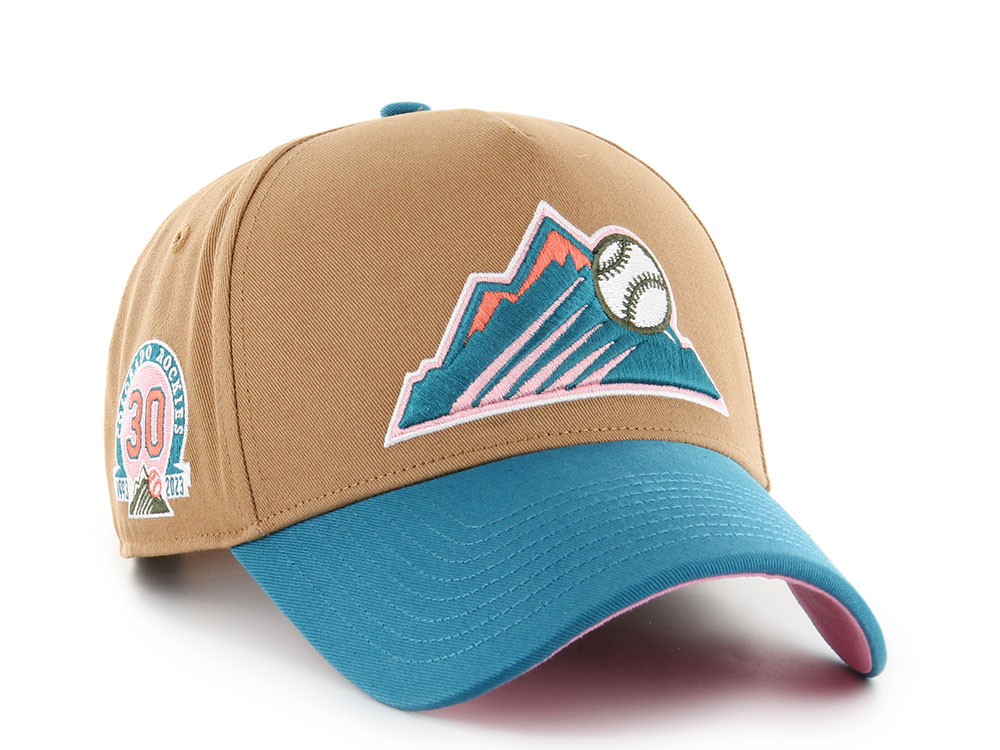 47Brand Colorado Rockies Camel Sure Shot Edition MVP Snapback Gorra
