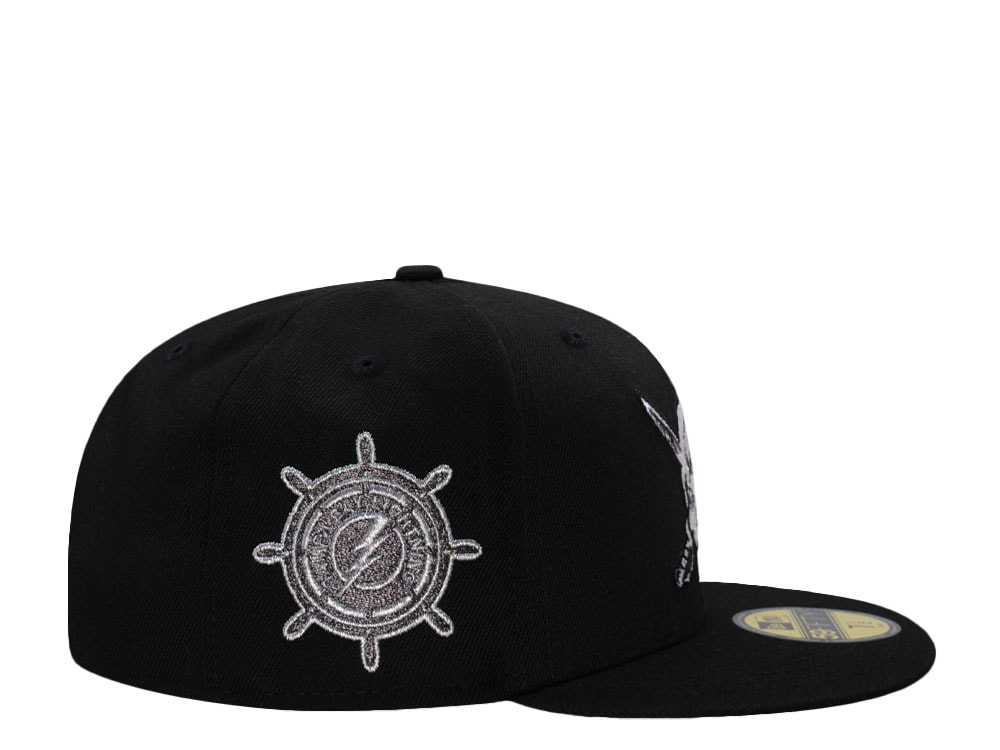 New Era Tampa Bay Lightning Metallic Black Prime Edition 59Fifty Fitted Gorra