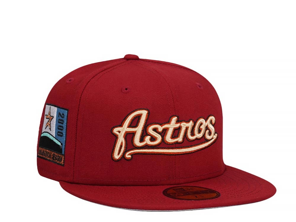 New Era Houston Astros Inaugural Season 2000 Brick Red Classic Edition 59Fifty Fitted Gorra