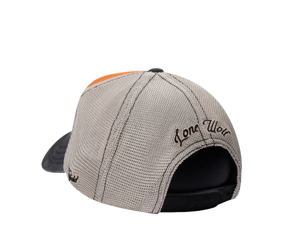Hatfield Wolf Orange Black Trucker Snapback Gorra