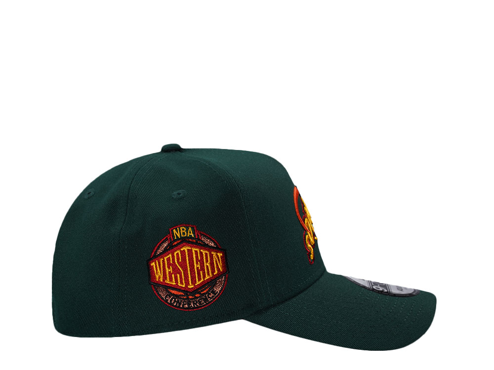 New Era Seattle Supersonics NBA Western Conference Dark Green Prime Edition 9Forty A Frame Snapback Gorra
