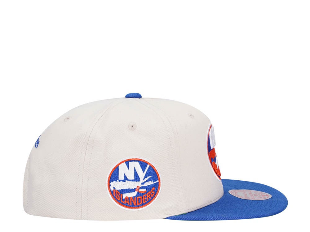 Mitchell & Ness New York Islanders Vintage Off-White Snapback Gorra