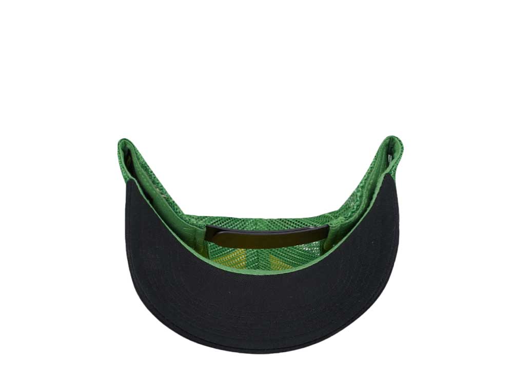 John Deere Logo Mesh Black Trucker Snapback Gorra