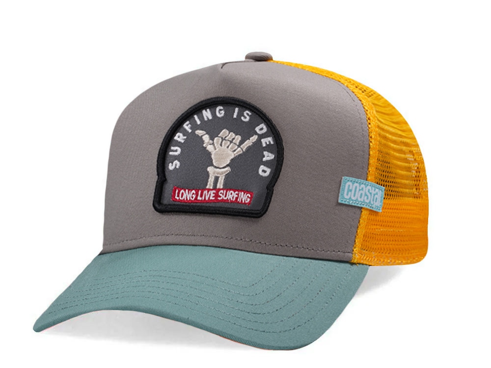 Djinns HFT Surfing Is Dead Grey Coastal Edition Trucker Snapback Gorra
