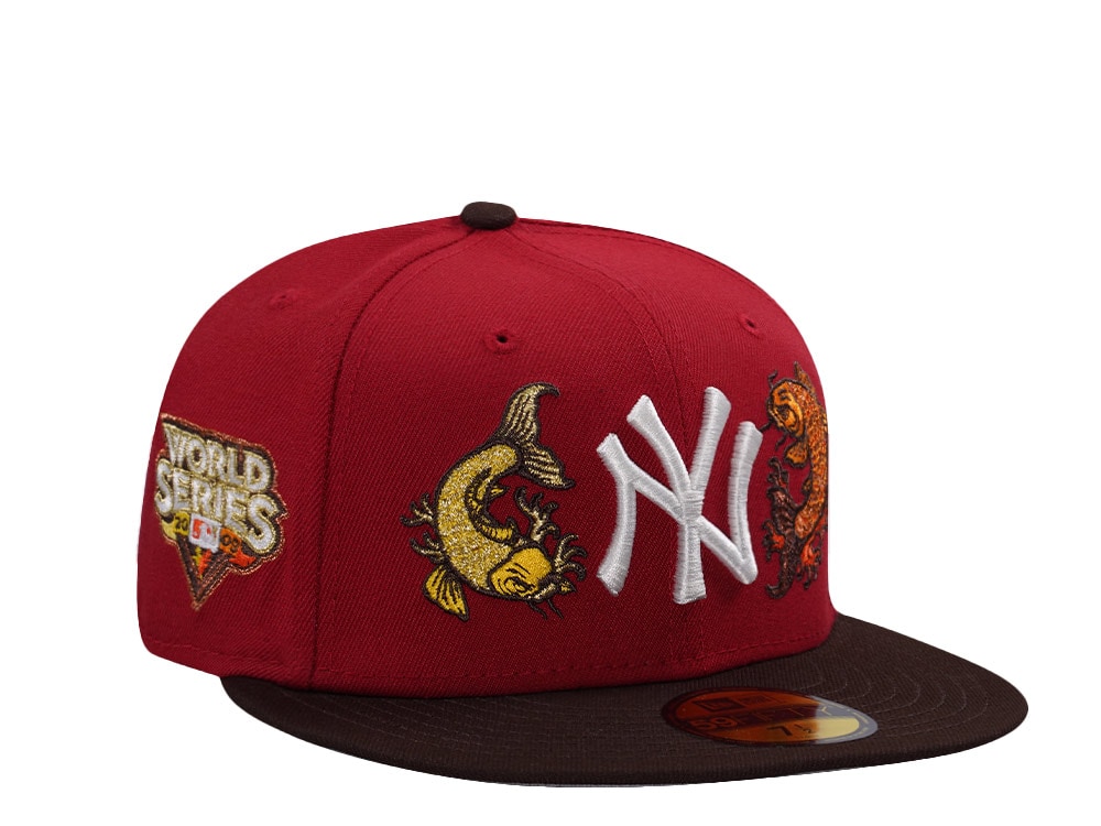 New Era New York Yankees World Series 2009 Pinot Red Two Tone Edition 59Fifty Fitted Gorra