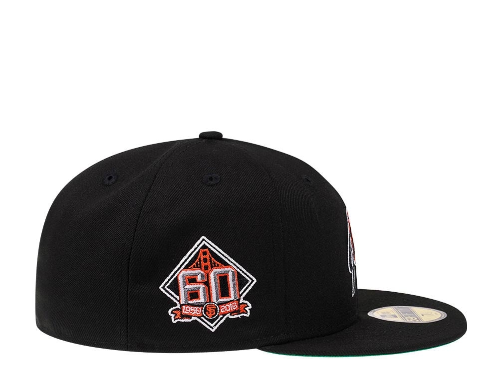 New Era San Francisco Giants 60th Anniversary Black Throwback Edition 59Fifty Fitted Gorra