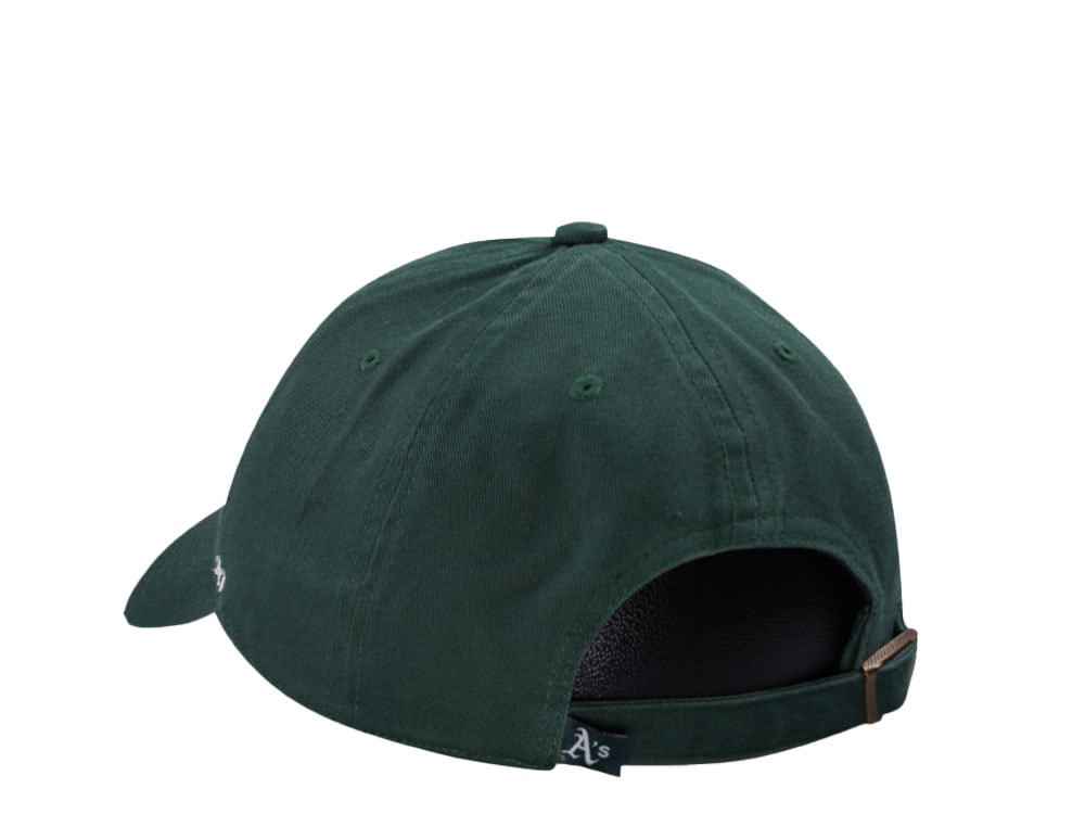 47Brand Oakland Athletics Dark Green Script Clean Up Strapback Gorra
