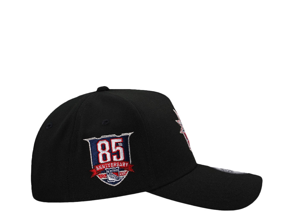 New Era New York Rangers 85th Anniversary Black Prime Edition 9Forty A Frame Snapback Gorra