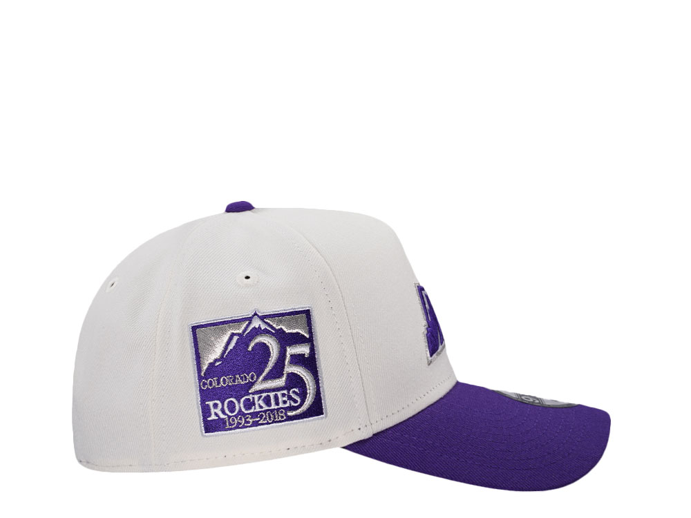 New Era Colorado Rockies 25th Anniversary Chrome Two Tone Edition 9Forty A Frame Snapback Gorra