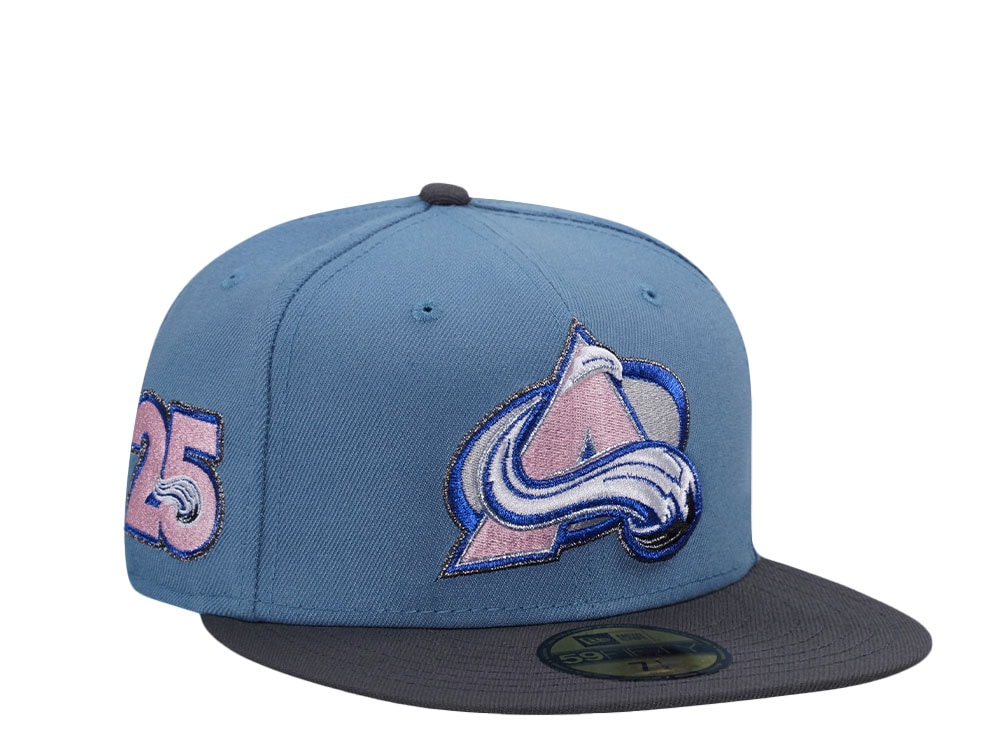 New Era Colorado Avalanche 25th Anniversary Faded Blue Pink Two Tone Edition 59Fifty Fitted Gorra