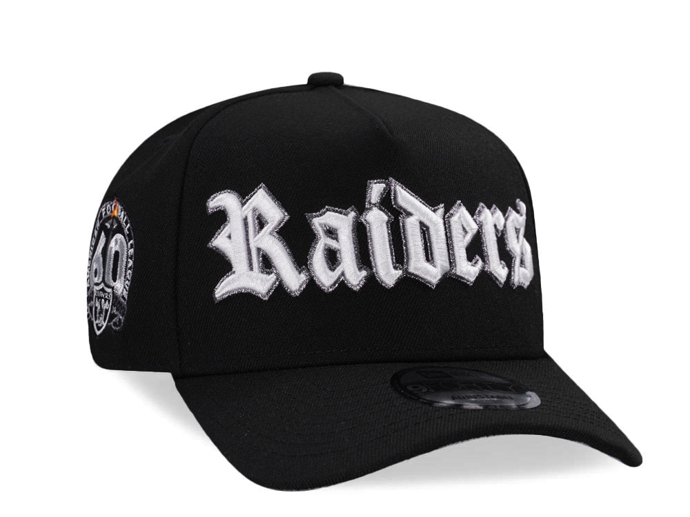 New Era Las Vegas Raiders 60th Anniversary Script Edition 9Forty A Frame Snapback Gorra