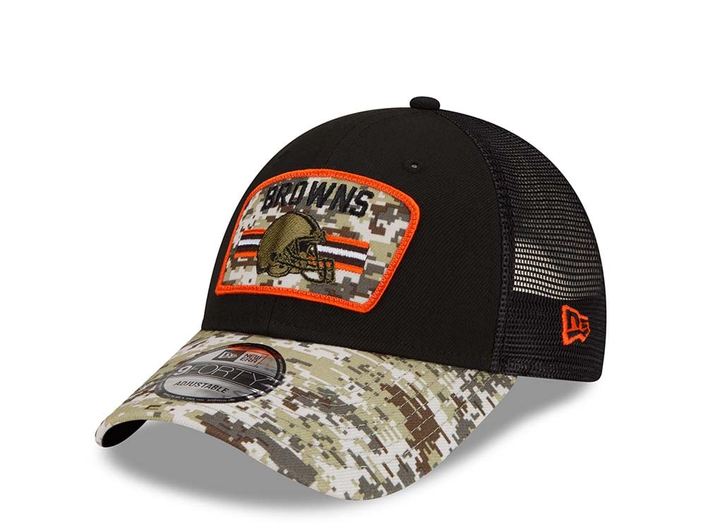 New Era Cleveland Browns Salute to Service 21 9Forty Trucker Snapback Gorra